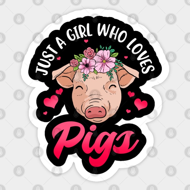 Pig Gifts For Pig Lovers Women Pig Gift Girls Swine Pig Sticker by PomegranatePower